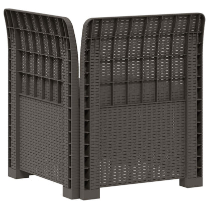 Divano da Giardino a 1 Posto Aspetto Rattan PP Grigio Chiaro | homemem39