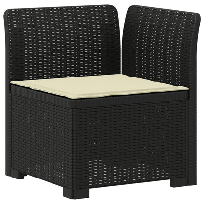Divano da Giardino a 1 Posto con Cuscino Aspetto Rattan PP | homemem39
