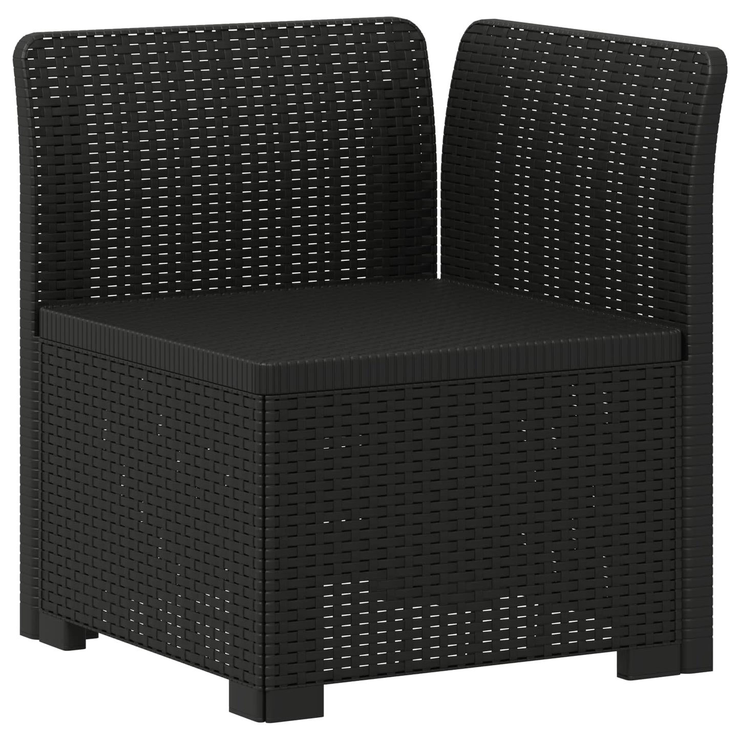 Divano da Giardino a 1 Posto con Cuscino Aspetto Rattan PP | homemem39