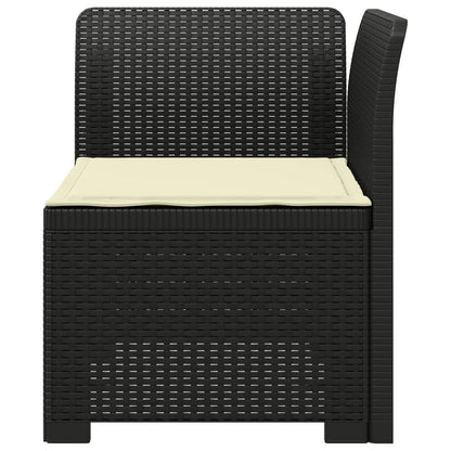 Divano da Giardino a 1 Posto con Cuscino Aspetto Rattan PP | homemem39