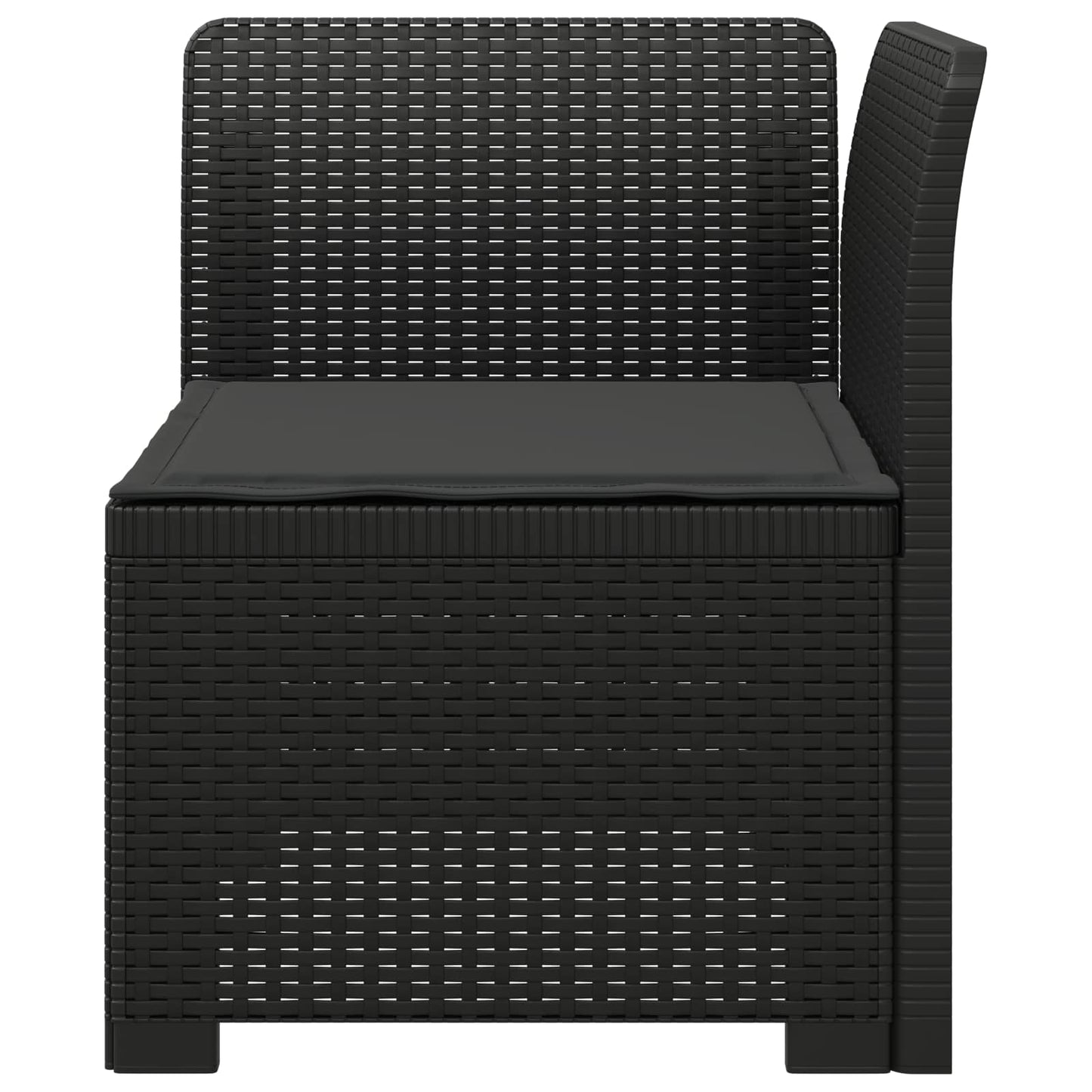 Divano da Giardino a 1 Posto con Cuscino Aspetto Rattan PP | homemem39