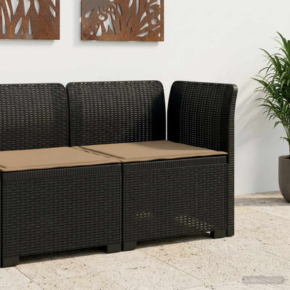 Divano da Giardino a 1 Posto con Cuscino Aspetto Rattan PP | homemem39