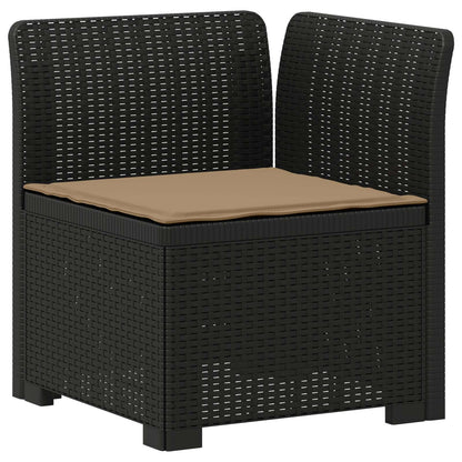 Divano da Giardino a 1 Posto con Cuscino Aspetto Rattan PP | homemem39