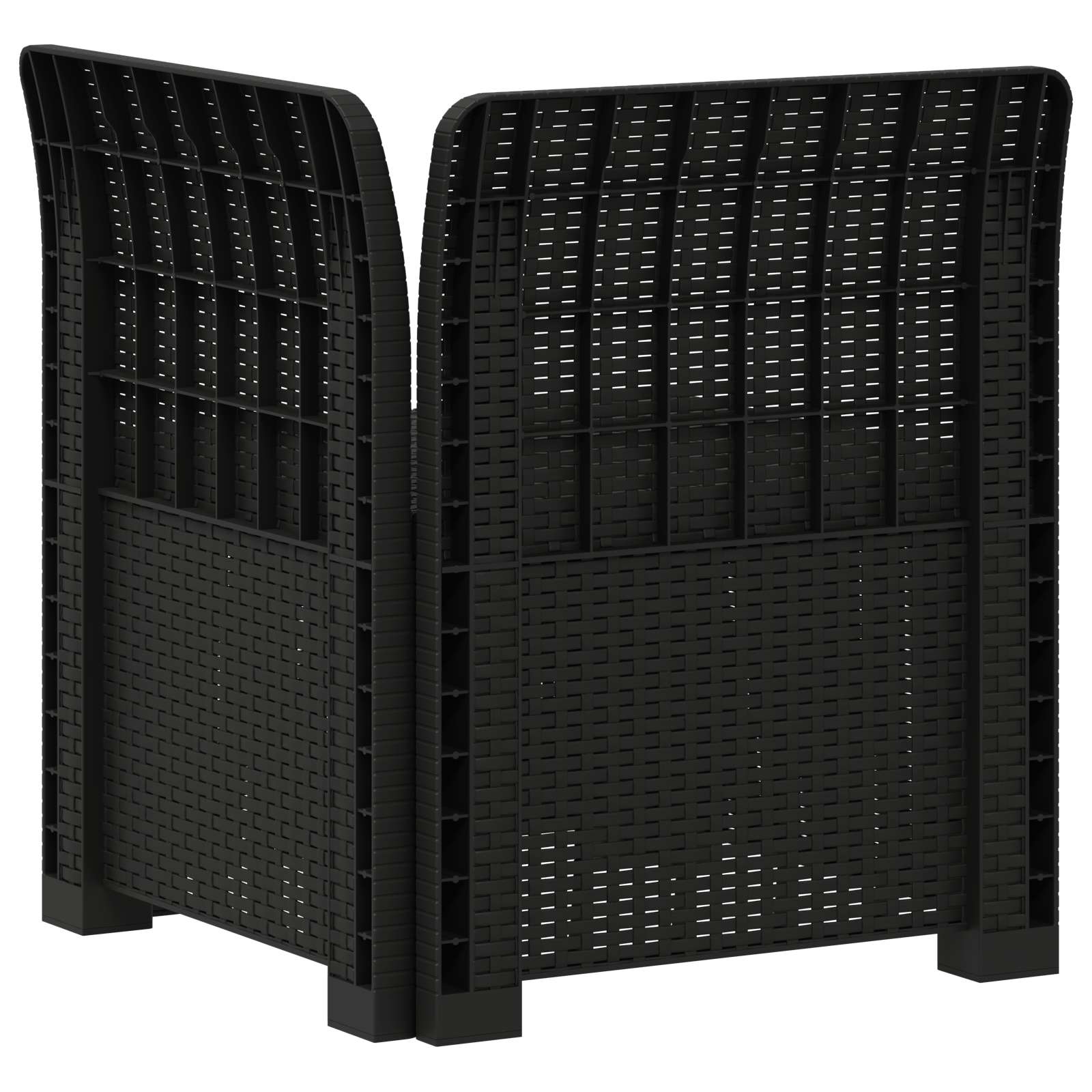 Divano da Giardino a 1 Posto con Cuscino Aspetto Rattan PP | homemem39