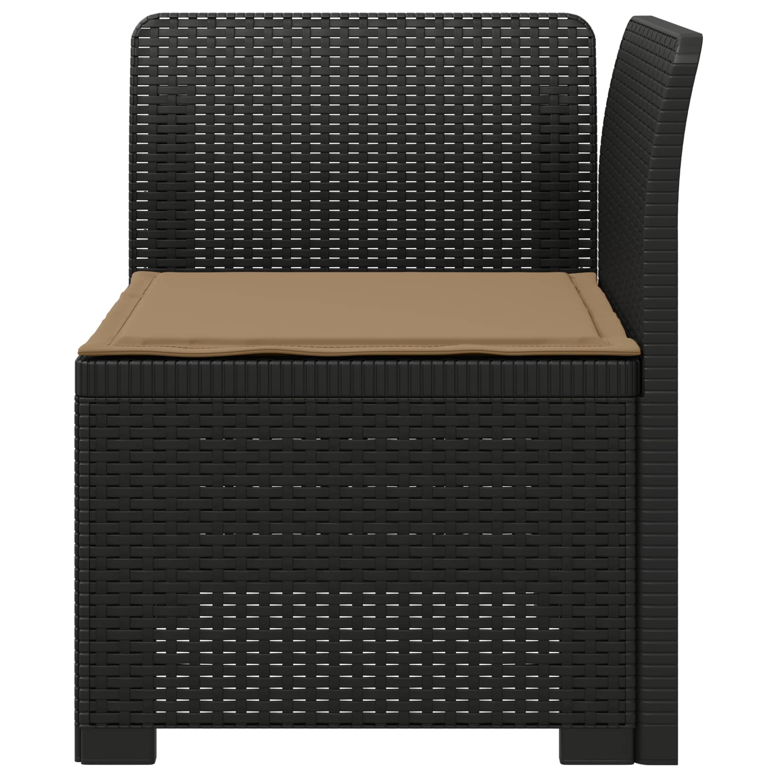 Divano da Giardino a 1 Posto con Cuscino Aspetto Rattan PP | homemem39