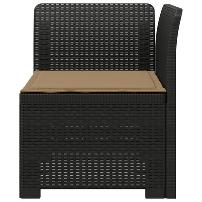 Divano da Giardino a 1 Posto con Cuscino Aspetto Rattan PP | homemem39