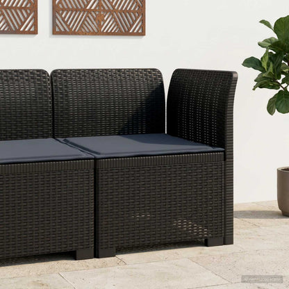 Divano da Giardino a 1 Posto con Cuscino Aspetto Rattan PP | homemem39