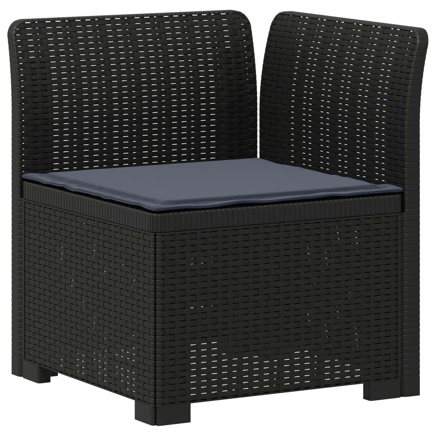 Divano da Giardino a 1 Posto con Cuscino Aspetto Rattan PP | homemem39