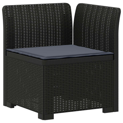 Divano da Giardino a 1 Posto con Cuscino Aspetto Rattan PP | homemem39