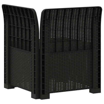 Divano da Giardino a 1 Posto con Cuscino Aspetto Rattan PP | homemem39