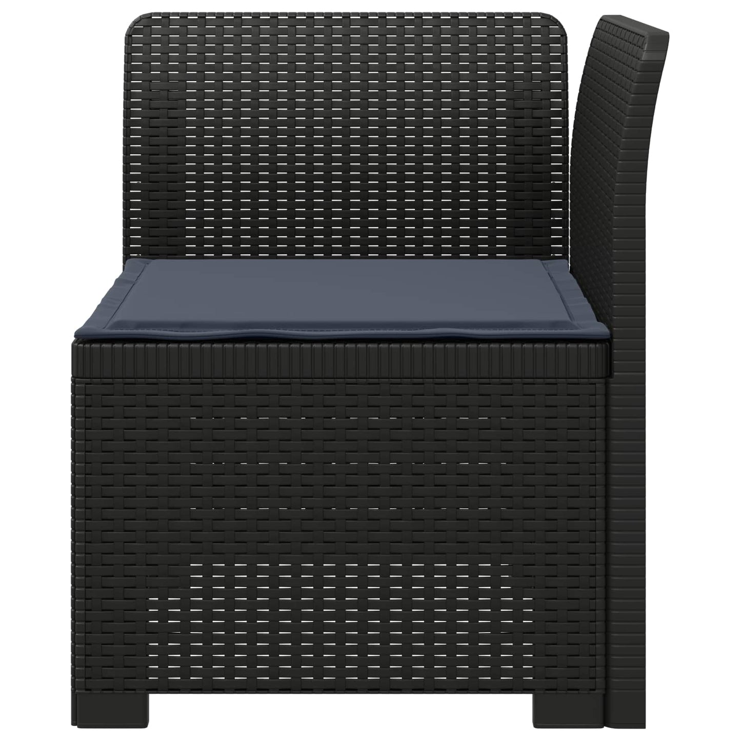 Divano da Giardino a 1 Posto con Cuscino Aspetto Rattan PP | homemem39
