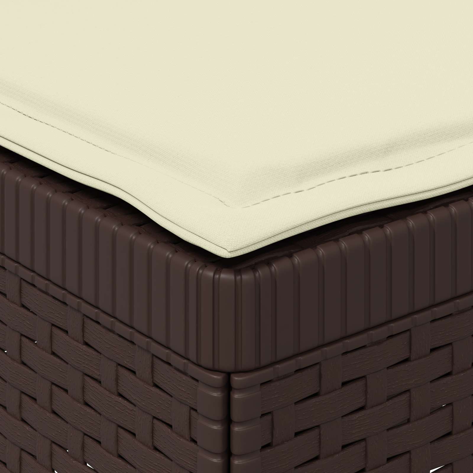 Divano da Giardino a 1 Posto con Cuscino Aspetto Rattan PP | homemem39