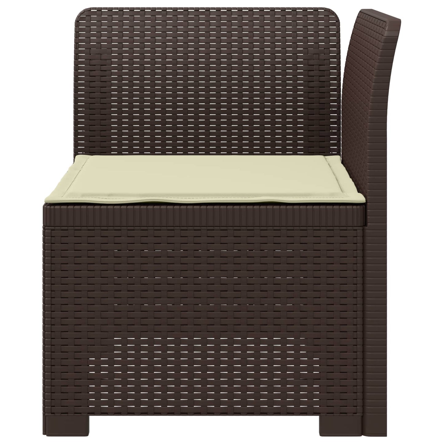 Divano da Giardino a 1 Posto con Cuscino Aspetto Rattan PP | homemem39