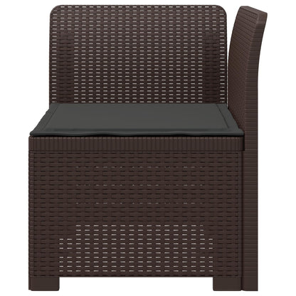 Divano da Giardino a 1 Posto con Cuscino Aspetto Rattan PP | homemem39
