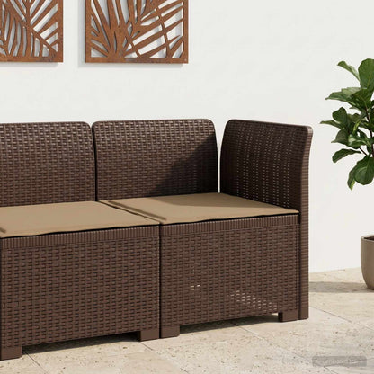Divano da Giardino a 1 Posto con Cuscino Aspetto Rattan PP | homemem39