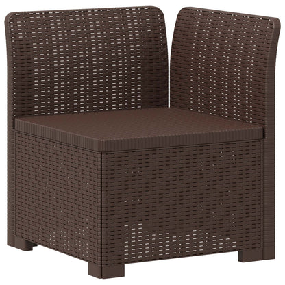 Divano da Giardino a 1 Posto con Cuscino Aspetto Rattan PP | homemem39