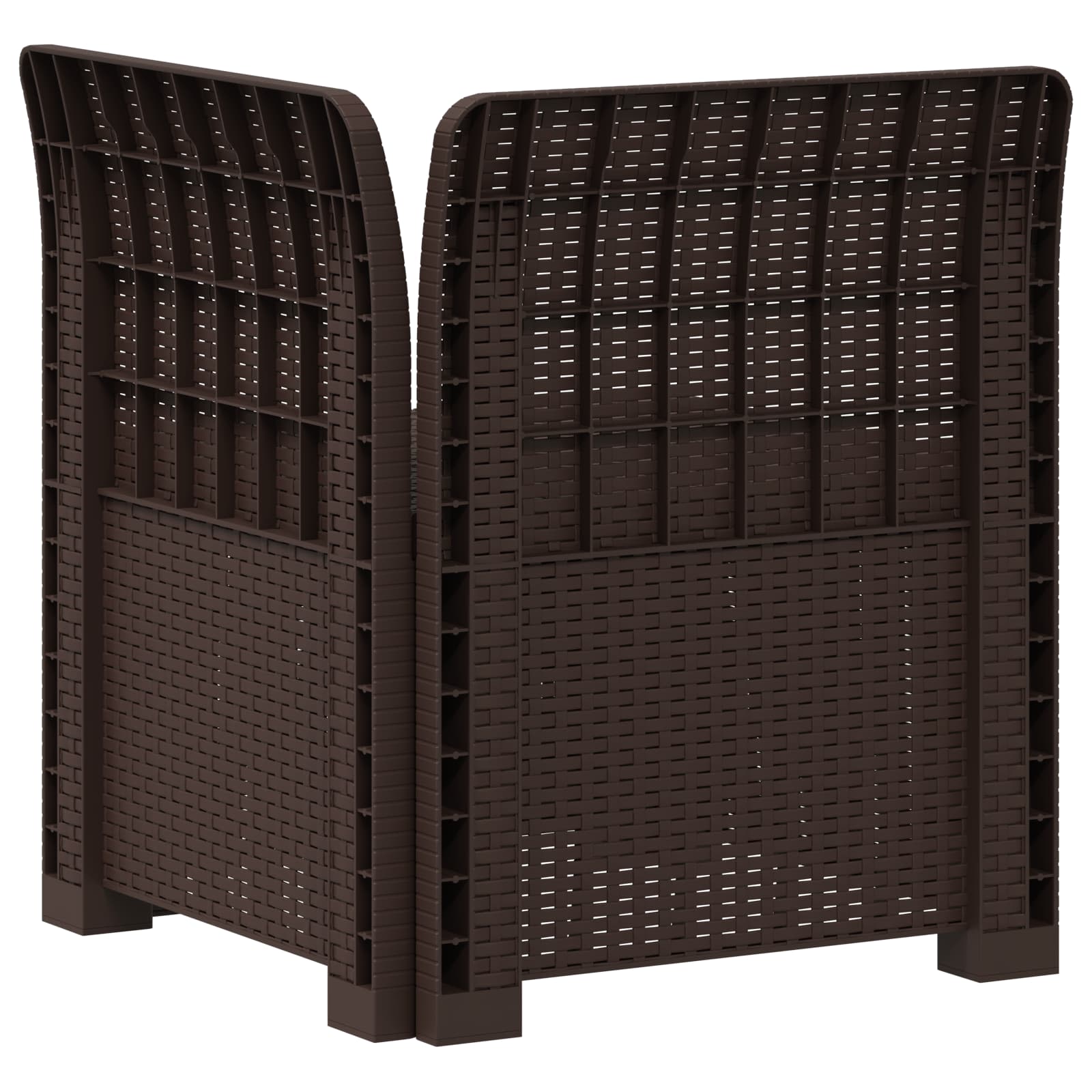 Divano da Giardino a 1 Posto con Cuscino Aspetto Rattan PP | homemem39