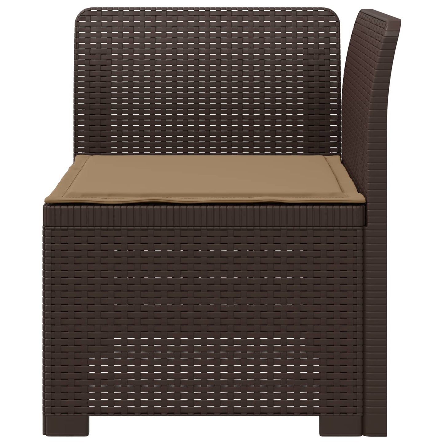 Divano da Giardino a 1 Posto con Cuscino Aspetto Rattan PP | homemem39