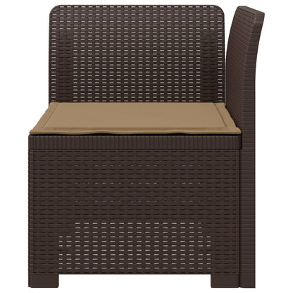 Divano da Giardino a 1 Posto con Cuscino Aspetto Rattan PP | homemem39
