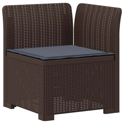 Divano da Giardino a 1 Posto con Cuscino Aspetto Rattan PP | homemem39