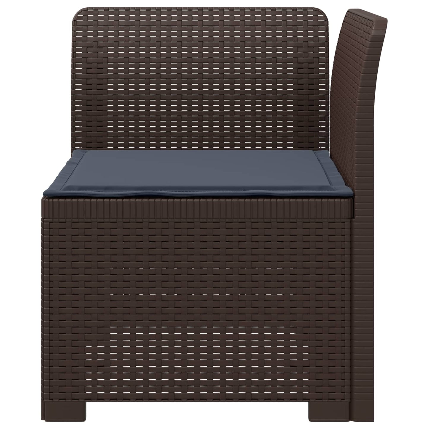 Divano da Giardino a 1 Posto con Cuscino Aspetto Rattan PP | homemem39