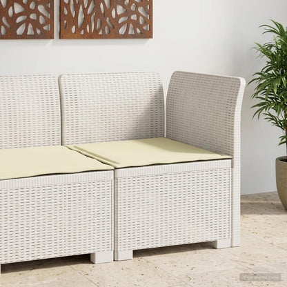 Divano da Giardino a 1 Posto con Cuscino Aspetto Rattan PP | homemem39