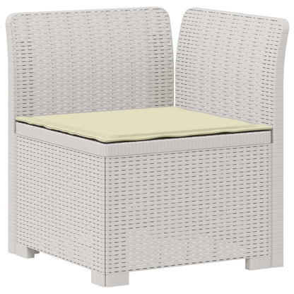 Divano da Giardino a 1 Posto con Cuscino Aspetto Rattan PP | homemem39