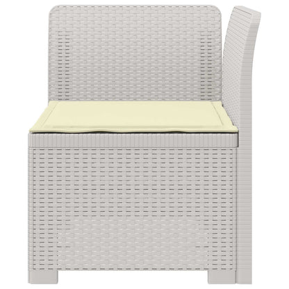 Divano da Giardino a 1 Posto con Cuscino Aspetto Rattan PP | homemem39