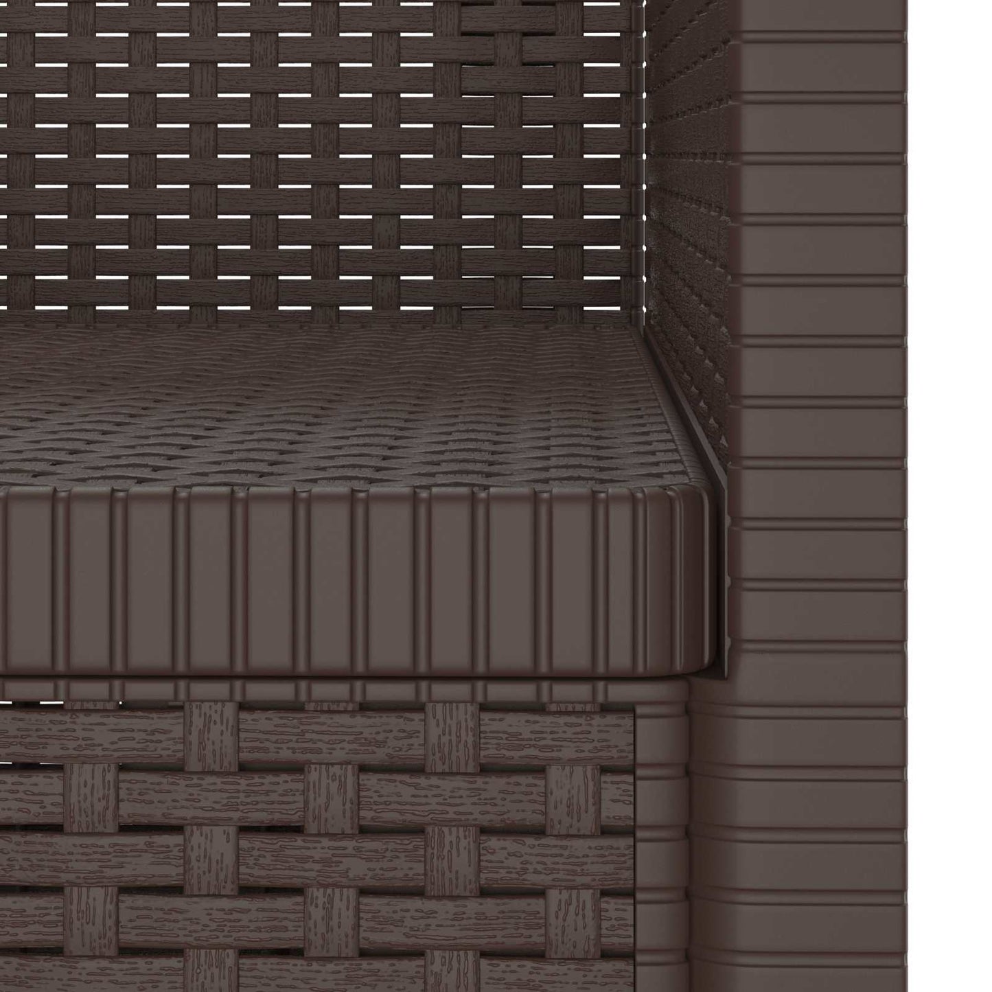 Poltrona a 1 Posto Aspetto Rattan PP Marrone | homemem39