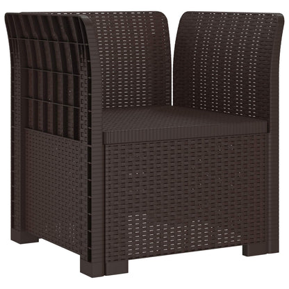 Poltrona a 1 Posto Aspetto Rattan PP Marrone | homemem39