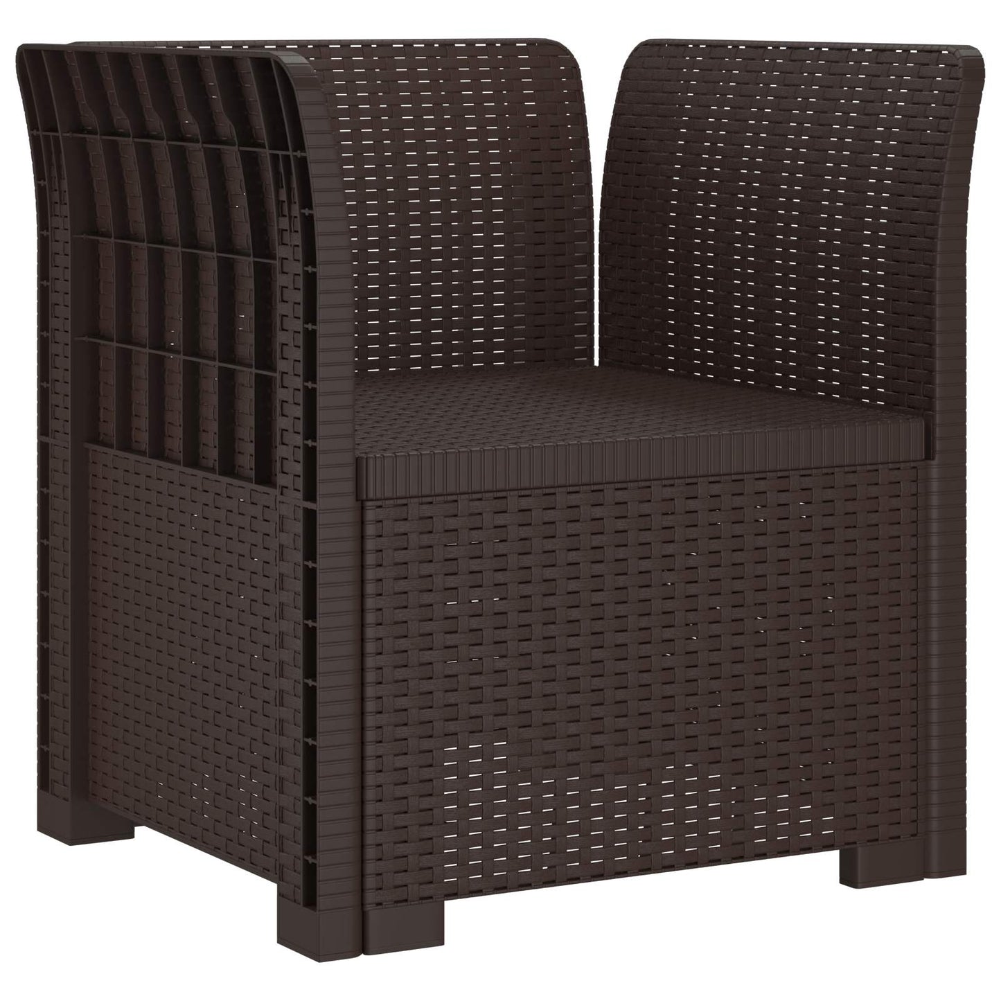 Poltrona a 1 Posto Aspetto Rattan PP Marrone | homemem39