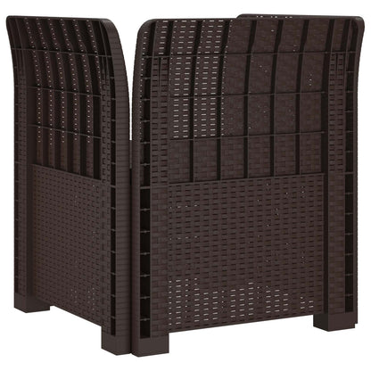 Poltrona a 1 Posto Aspetto Rattan PP Marrone | homemem39