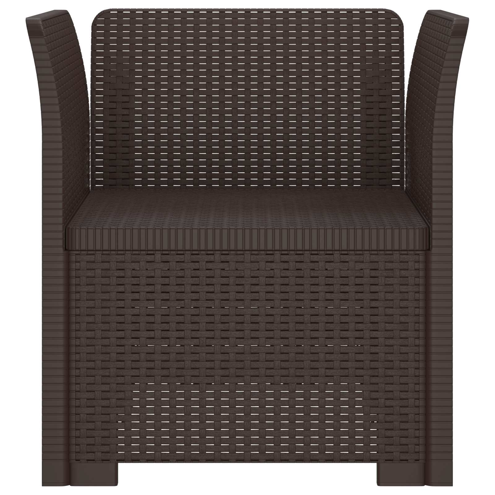 Poltrona a 1 Posto Aspetto Rattan PP Marrone | homemem39