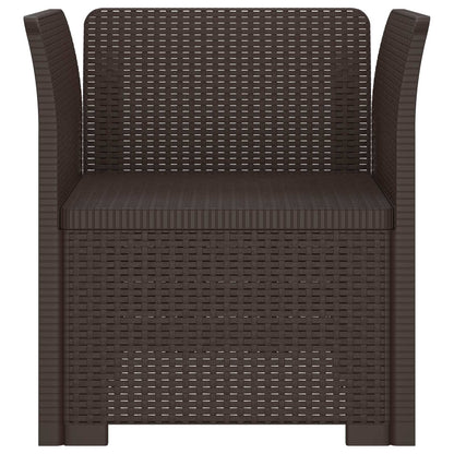 Poltrona a 1 Posto Aspetto Rattan PP Marrone | homemem39