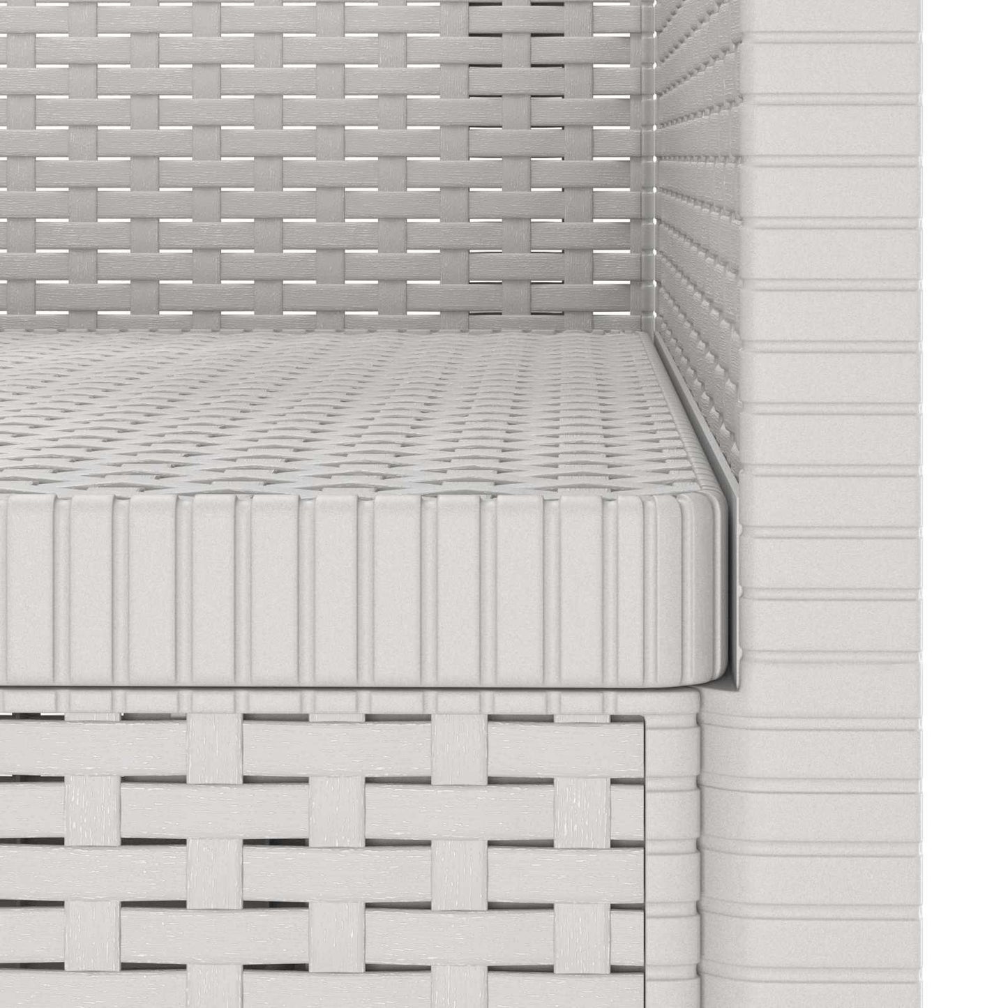 Poltrona a 1 Posto Aspetto Rattan PP Bianco | homemem39