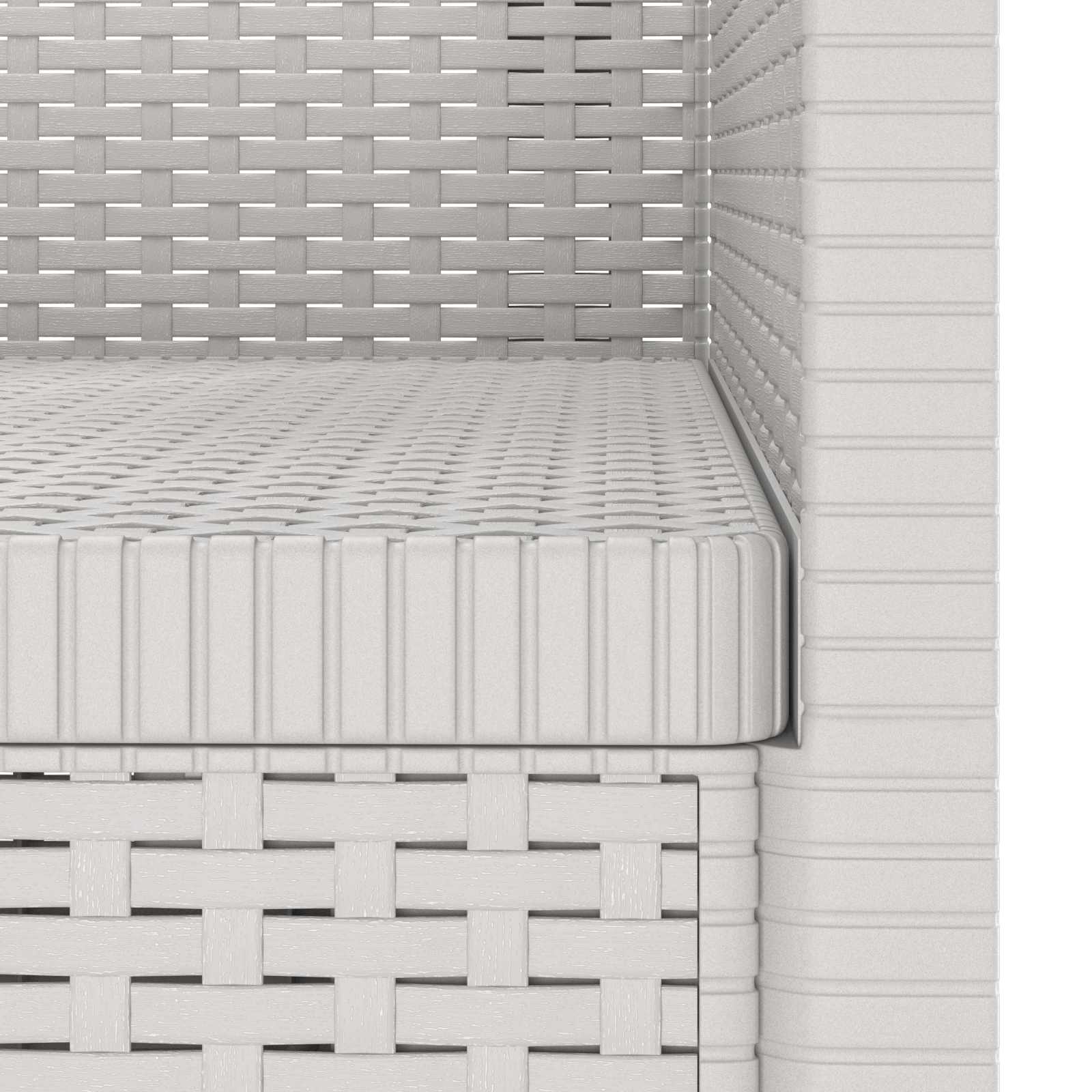 Poltrona a 1 Posto Aspetto Rattan PP Bianco | homemem39