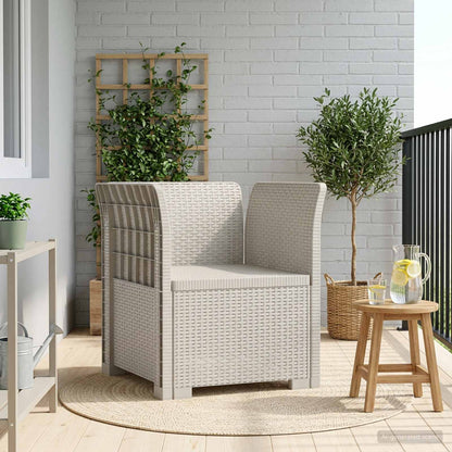 Poltrona a 1 Posto Aspetto Rattan PP Bianco | homemem39