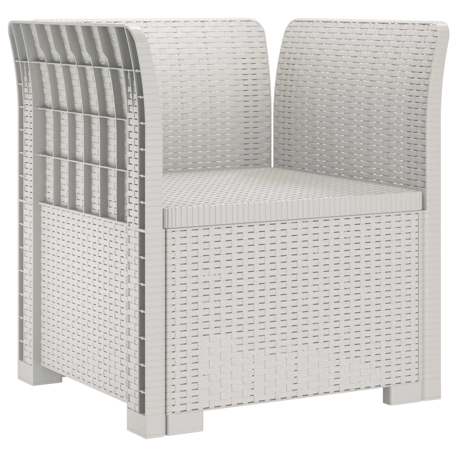 Poltrona a 1 Posto Aspetto Rattan PP Bianco | homemem39