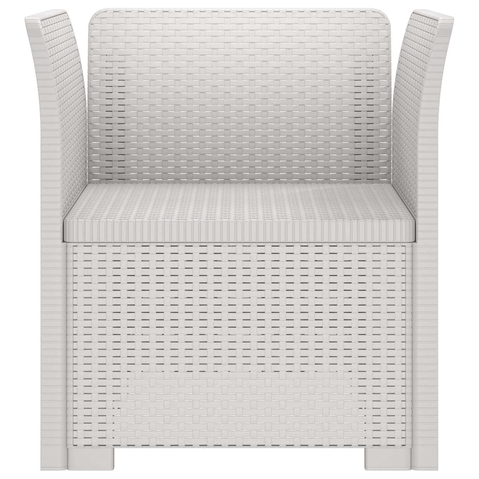 Poltrona a 1 Posto Aspetto Rattan PP Bianco | homemem39