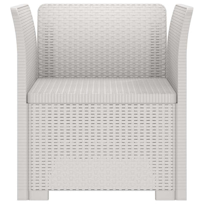 Poltrona a 1 Posto Aspetto Rattan PP Bianco | homemem39