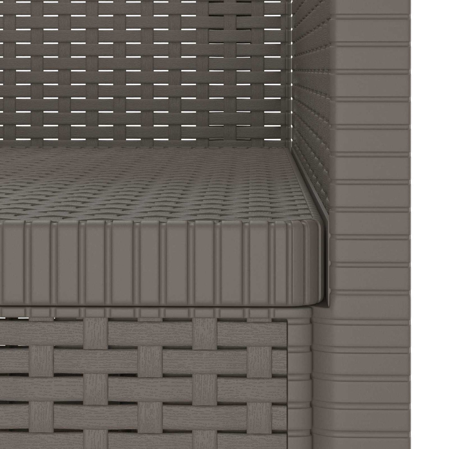 Poltrona a 1 Posto Aspetto Rattan PP Grigio Chiaro | homemem39