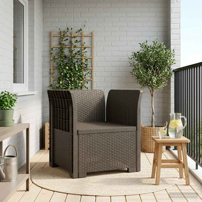 Poltrona a 1 Posto Aspetto Rattan PP Grigio Chiaro | homemem39