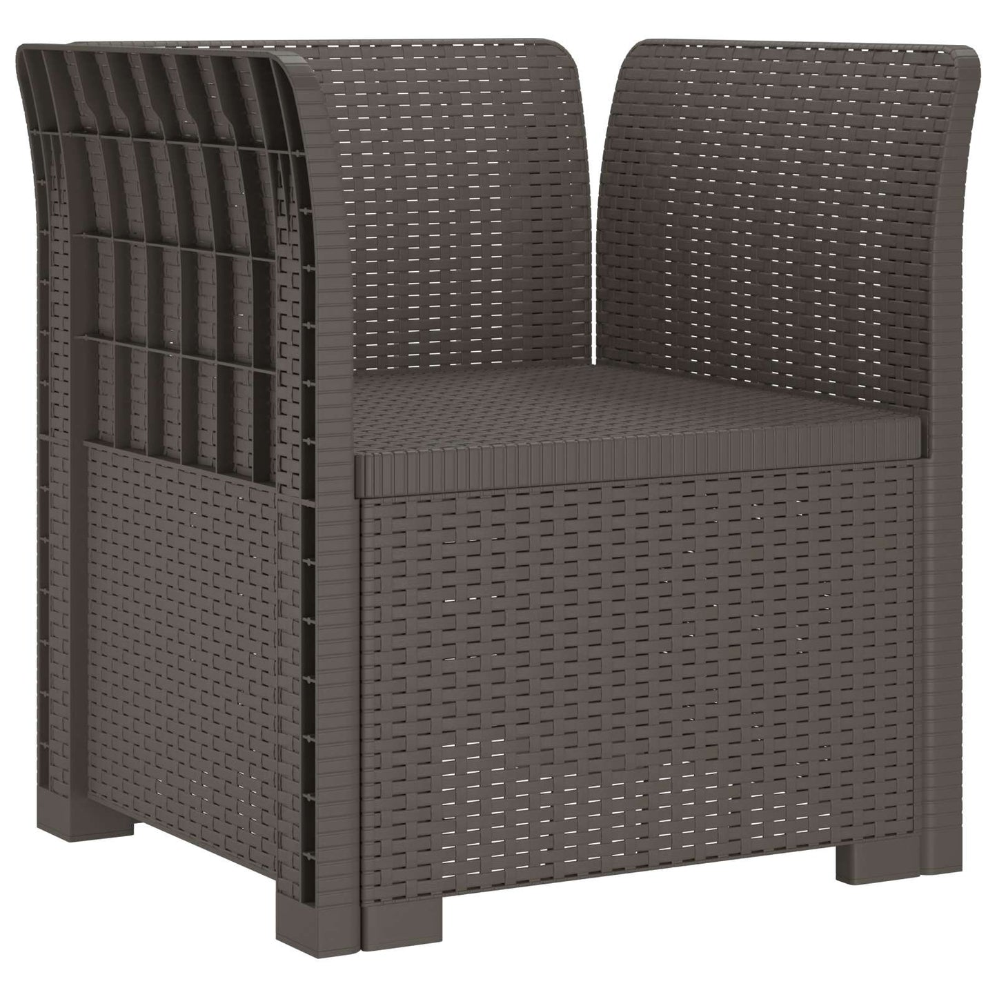 Poltrona a 1 Posto Aspetto Rattan PP Grigio Chiaro | homemem39