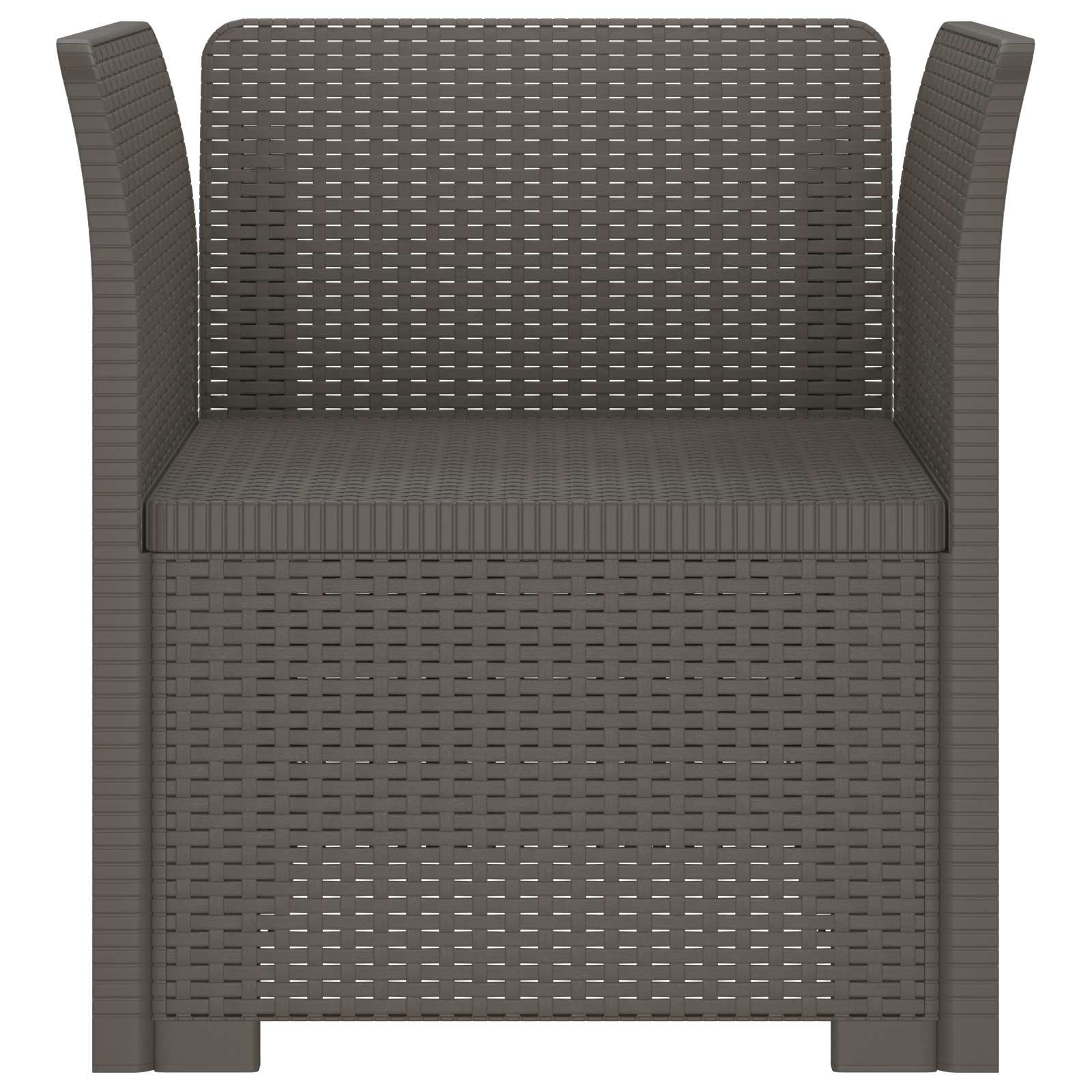 Poltrona a 1 Posto Aspetto Rattan PP Grigio Chiaro | homemem39
