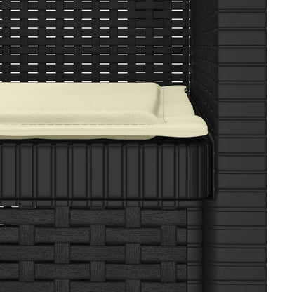Poltrona a 1 Posto con Cuscino Aspetto Rattan PP Antracite | homemem39