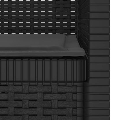 Poltrona a 1 Posto con Cuscino Aspetto Rattan PP Antracite | homemem39