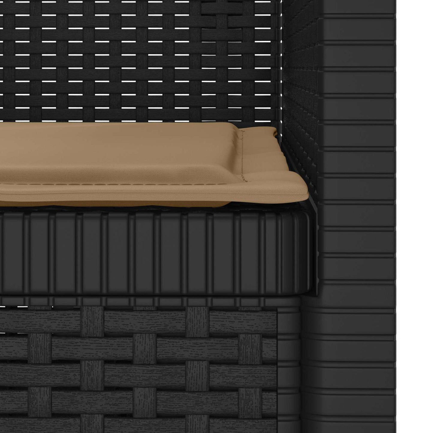 Poltrona a 1 Posto con Cuscino Aspetto Rattan PP Antracite | homemem39