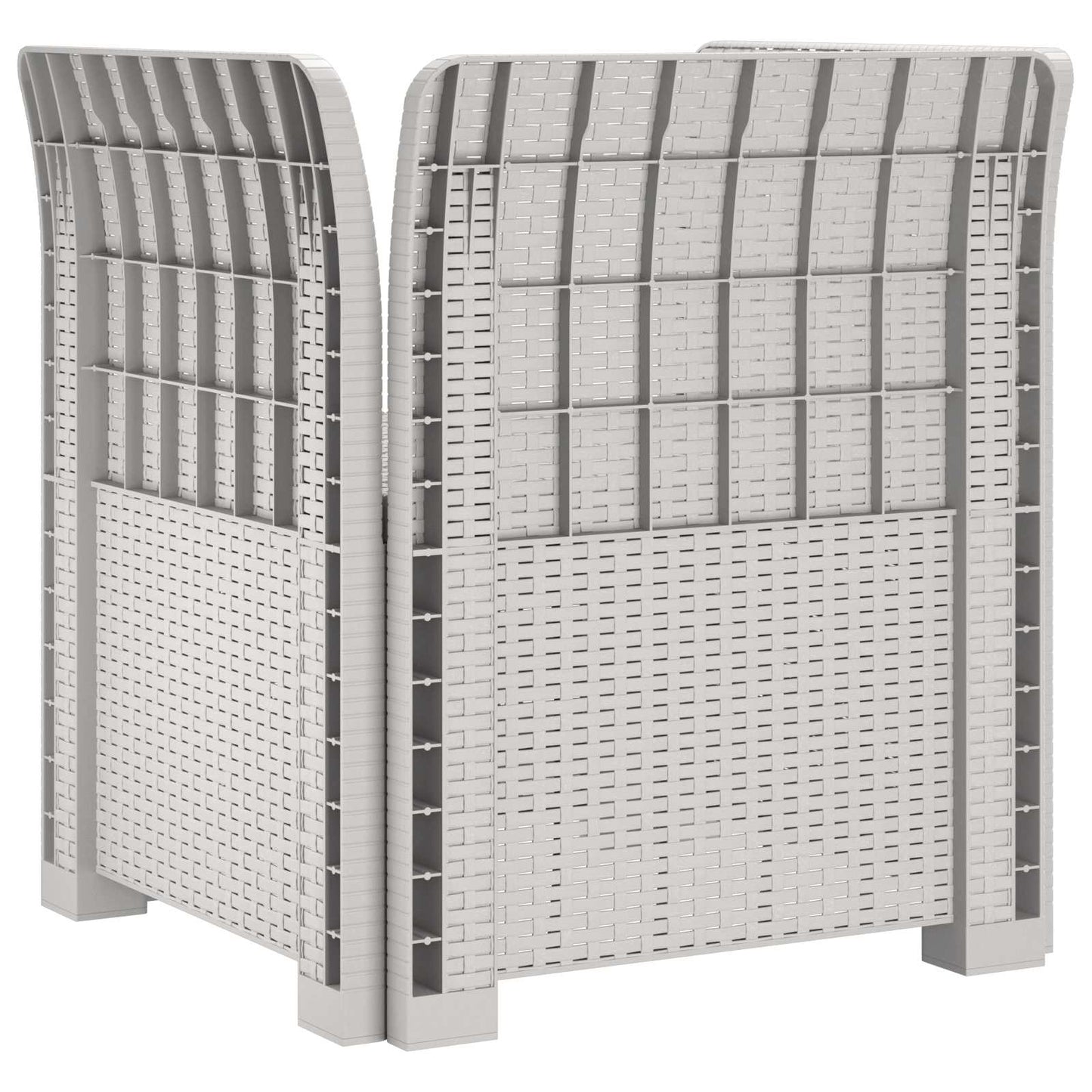Poltrona a 1 Posto con Cuscino Aspetto Rattan PP Bianco | homemem39