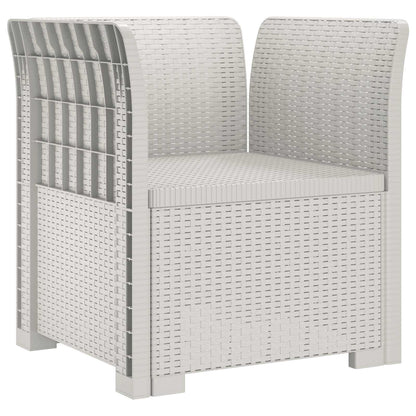 Poltrona a 1 Posto con Cuscino Aspetto Rattan PP Bianco | homemem39