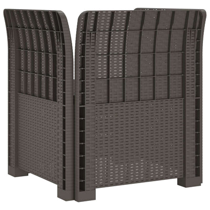 Poltrona a 1 Posto con Cuscino Aspetto Rattan PP Grigio Chiaro | homemem39